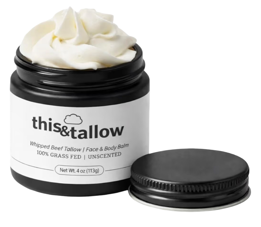 THIS&TALLOW Grass-Fed Beef Tallow Balm - Premium 4oz Jar